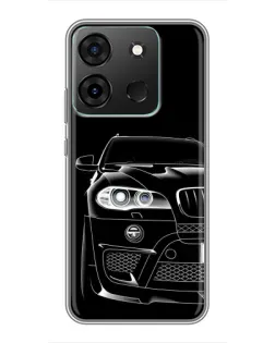 Чохол для Infinix Smart 7 з картинкою «Темний силует BMW»