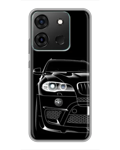 Чохол для Infinix Smart 7 з картинкою «Темний силует BMW»