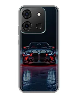 Чохол для Infinix Smart 7 з картинкою «BMW на мокрій дорозі»