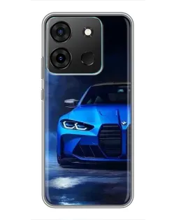 Чохол для Infinix Smart 7 з картинкою «Блакитна BMW M4»