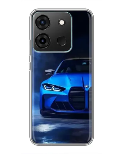 Чохол для Infinix Smart 7 з картинкою «Блакитна BMW M4»