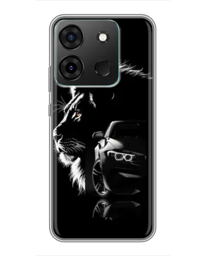 Чохол для Infinix Smart 7 з картинкою «BMW та лев»