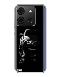 Чохол для Infinix Smart 7 з картинкою «Силует BMW в темряві»