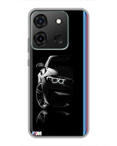 Чохол для Infinix Smart 7 з картинкою «Силует BMW в темряві»