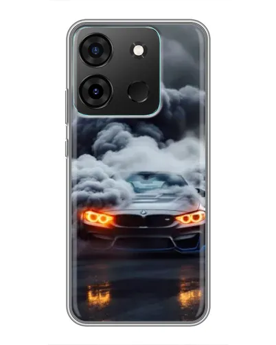 Чохол для Infinix Smart 7 з картинкою «BMW у диму»