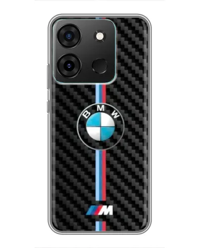 Чохол для Infinix Smart 7 з картинкою «Емблема BMW та карбон»