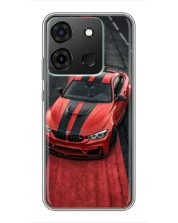 Чохол для Infinix Smart 7 з картинкою «BMW на червоній доріжці»