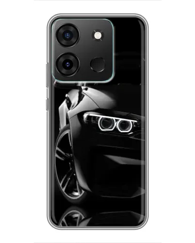 Чехол для Infinix Smart 7 с картинкой «Черная BMW — профиль» Чехол для Infinix Smart 7 с картинкой «Черная BMW — профиль»