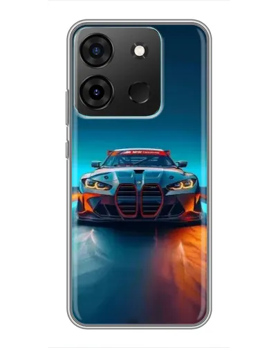 Чехол для Infinix Smart 7 с картинкой «BMW — огни неона» Чехол для Infinix Smart 7 с картинкой «BMW — огни неона»