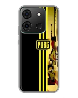 Чехол для Infinix Smart 7 с картинкой «PUBG — камуфляжный шлем»