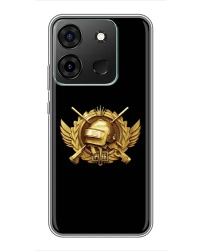 Чехол для Infinix Smart 7 с картинкой «PUBG — оранжевый градиент»