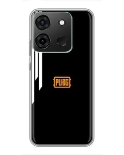 Чехол для Infinix Smart 7 с картинкой «PUBG — вертикальные линии»
