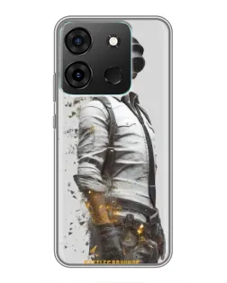 Чехол для Infinix Smart 7 с картинкой «PUBG — боец в пыли»