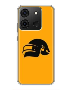 Чехол для Infinix Smart 7 с картинкой «PUBG — золотой шлем»