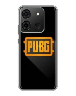 Чехол для Infinix Smart 7 с картинкой «PUBG — рамка лого»