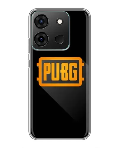 Чехол для Infinix Smart 7 с картинкой «PUBG — рамка лого»