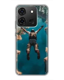 Чехол для Infinix Smart 7 с картинкой «PUBG — свободное падение»