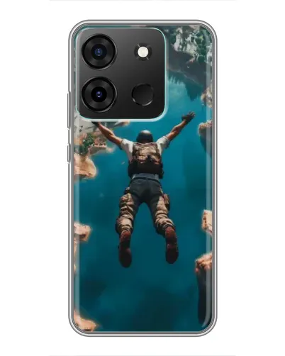Чехол для Infinix Smart 7 с картинкой «PUBG — свободное падение»