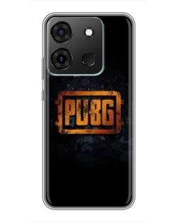 Чехол для Infinix Smart 7 с картинкой «PUBG — золотой логотип»