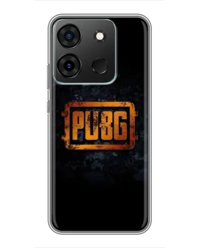Чехол для Infinix Smart 7 с картинкой «PUBG — золотой логотип»