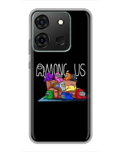 Чехол для Infinix Smart 7 с картинкой «Логотип Among Us»