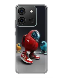 Чехол для Infinix Smart 7 с картинкой «Among Us — 3D стиль»