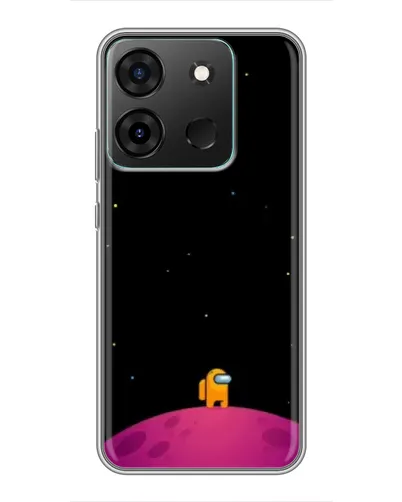 Чехол для Infinix Smart 7 с картинкой «Одинокий герой на планете»