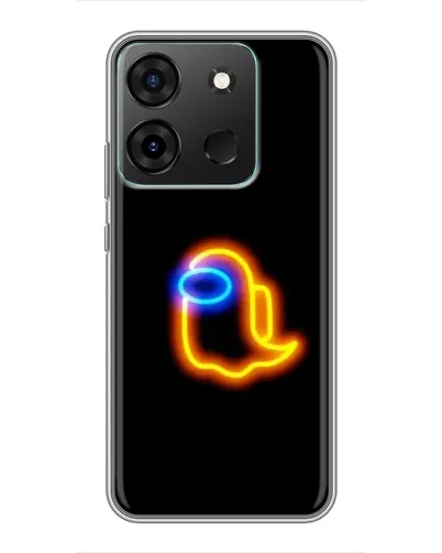 Чехол для Infinix Smart 7 с картинкой «Among Us неоновое сияние»
