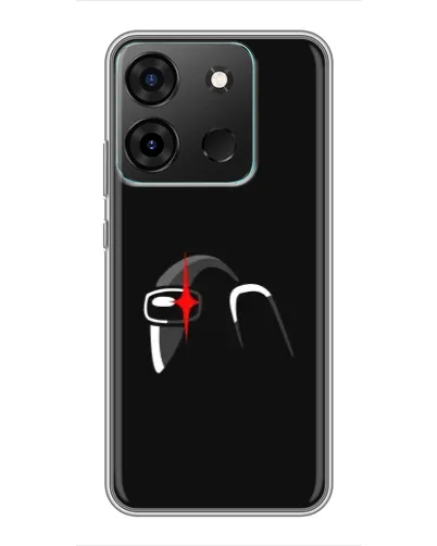 Чехол для Infinix Smart 7 с картинкой «Among Us шлем»