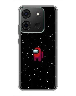 Чехол для Infinix Smart 7 с картинкой «Красный Among Us»