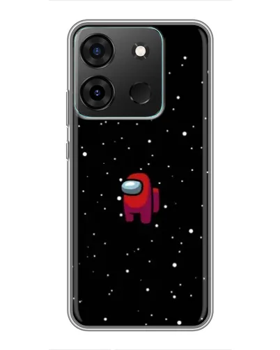Чехол для Infinix Smart 7 с картинкой «Красный Among Us»