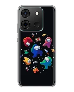 Чехол для Infinix Smart 7 с картинкой «Among Us космос»