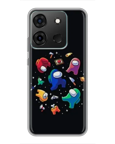 Чехол для Infinix Smart 7 с картинкой «Among Us космос»