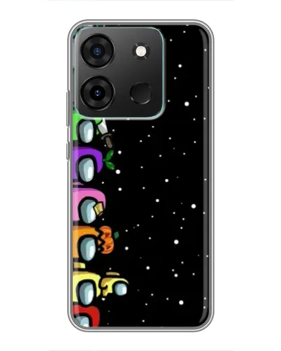 Чехол для Infinix Smart 7 с картинкой «Команда Among Us»