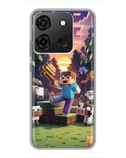 Чохол для Infinix Smart 7 з картинкою «Стів на фермі» Чохол для Infinix Smart 7 з картинкою «Стів на фермі»