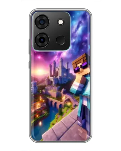 Чехол для Infinix Smart 7 с картинкой «Стив и космос» Чехол для Infinix Smart 7 с картинкой «Стив и космос»