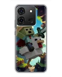 Чехол для Infinix Smart 7 с картинкой «Стив и гусь»