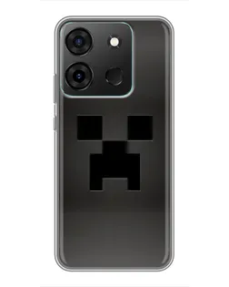 Чехол для Infinix Smart 7 с картинкой «Черный крипер градиент»