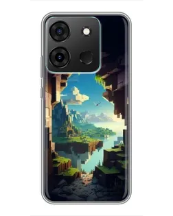Чехол для Infinix Smart 7 с картинкой «Вид из пещеры»