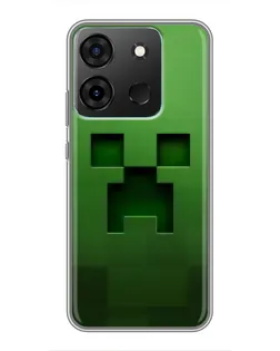 Чехол для Infinix Smart 7 с картинкой «Крипер микро-дизайн»