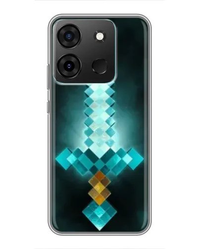 Чехол для Infinix Smart 7 с картинкой «Алмазный меч неон» Чехол для Infinix Smart 7 с картинкой «Алмазный меч неон»