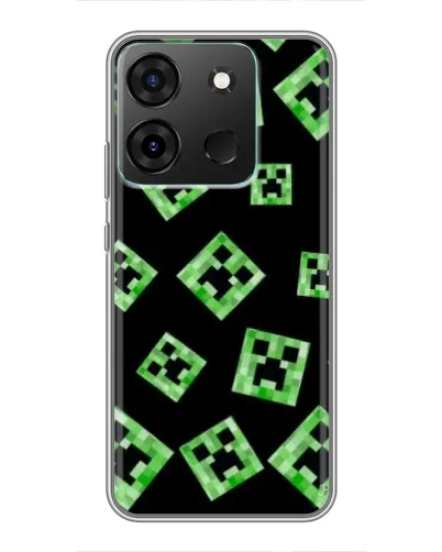 Чехол для Infinix Smart 7 с картинкой «Паттерн с криперами» Чехол для Infinix Smart 7 с картинкой «Паттерн с криперами»