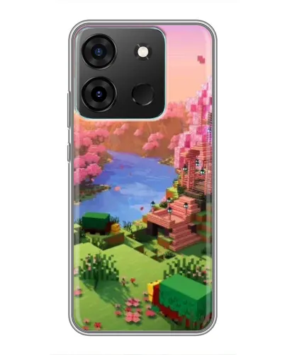 Чехол для Infinix Smart 7 с картинкой «Розовое дерево Minecraft» Чехол для Infinix Smart 7 с картинкой «Розовое дерево Minecraft»
