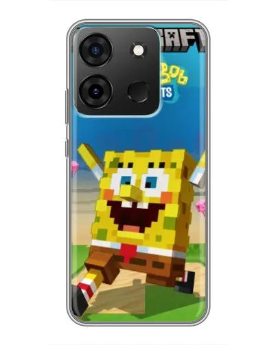Чехол для Infinix Smart 7 с картинкой «Губка Боб Minecraft» Чехол для Infinix Smart 7 с картинкой «Губка Боб Minecraft»