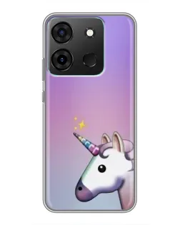 Чехол для Infinix Smart 7 с картинкой «Единорог градиент»