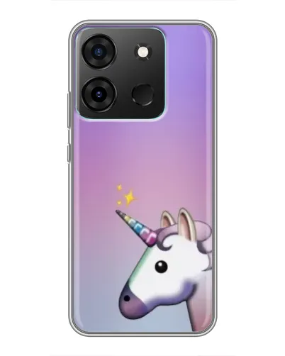 Чехол для Infinix Smart 7 с картинкой «Единорог градиент»