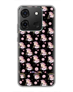 Чехол для Infinix Smart 7 с картинкой «Magic Unicorn паттерн»