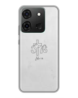 Чохол для Infinix Smart 7 з картинкою «Івана 3:16 Хрест»