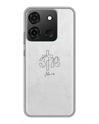 Чехол для Infinix Smart 7 с картинкой «Иоанна 3:16 Крест»