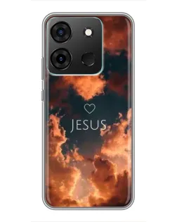 Чохол для Infinix Smart 7 з картинкою «Сяйво Імені Jesus»